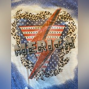 “MERICA” bleached tee (Medium)